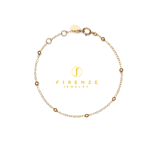 14K Gold Filled Handmade 1.3x180mm PlateCableChain with 7x3mm CrimpCover (Anklet)Bracelet[Firenze Jewelry] 피렌체주얼리
